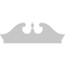 Ekena Millwork Rams Head Architectural Grade PVC Combination Pediment, 56"W x 20-7/8"H x 2-3/4"P PEDPC056X210RHP00 - alternate 3